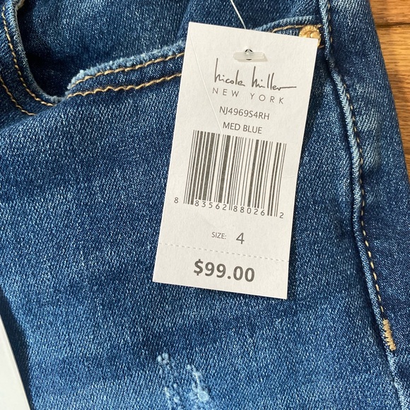 Size 4 Nicole Miller SOHO HIGH RISE ANKLE SKINNY JEANS - Picture 5 of 6